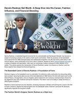 A Deep Dive into His Financial Standing